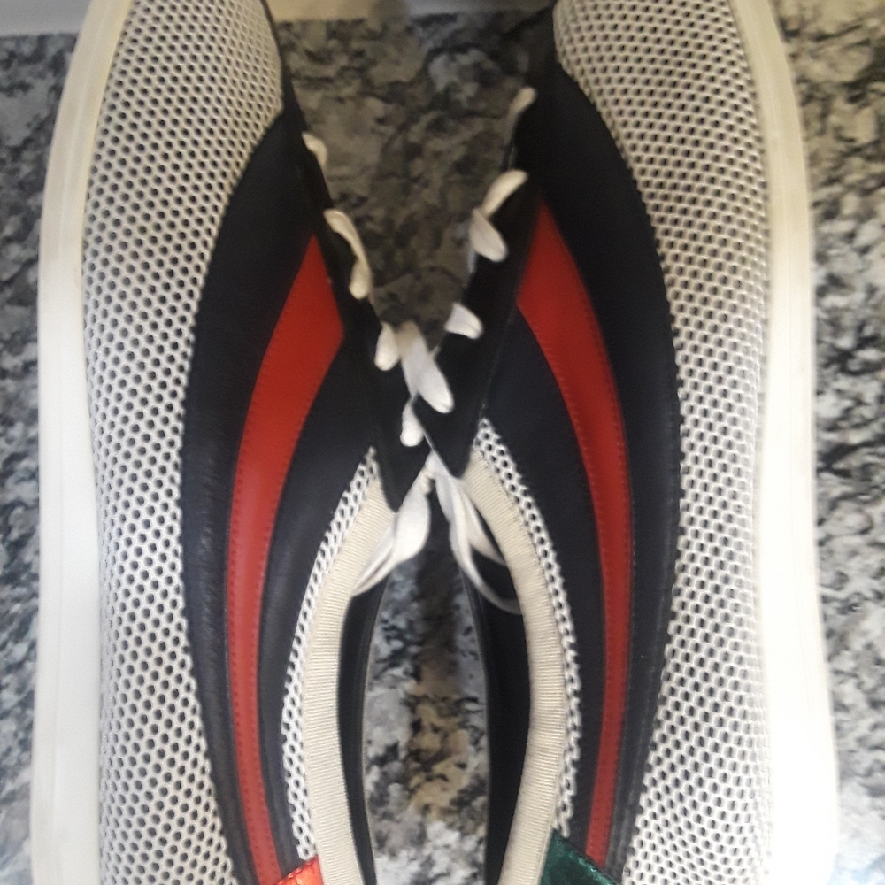 💝💝SOLD💝💝Gucci Rete Atlantide White Blue Red Black Men's Sneakers - Picture 8 of 16